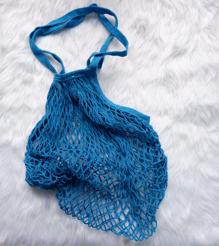 Cerulean Blue Mesh Tote