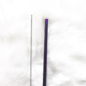 Ultraviolet Skinny Metal Straw