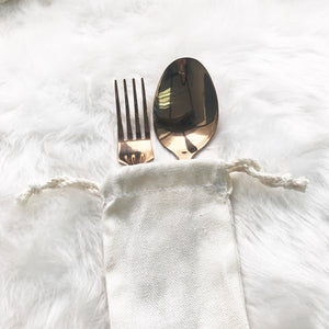 Rosegold Personal Cutlery Set