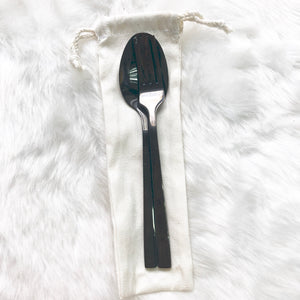 Black Personal Cutlery Set