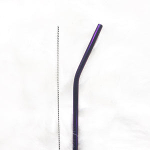Ultraviolet Skinny Metal Straw