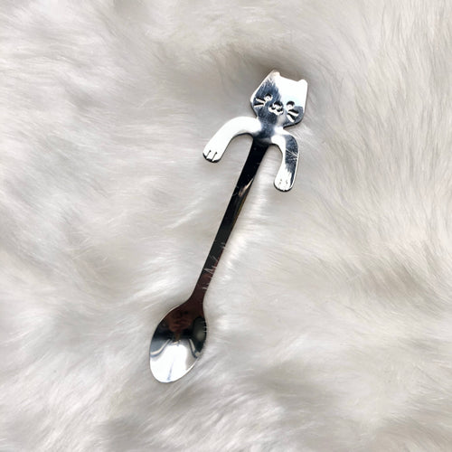 Silver Cat Coffee Spoon
