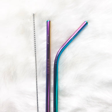 Mermaid Skinny Metal Straw