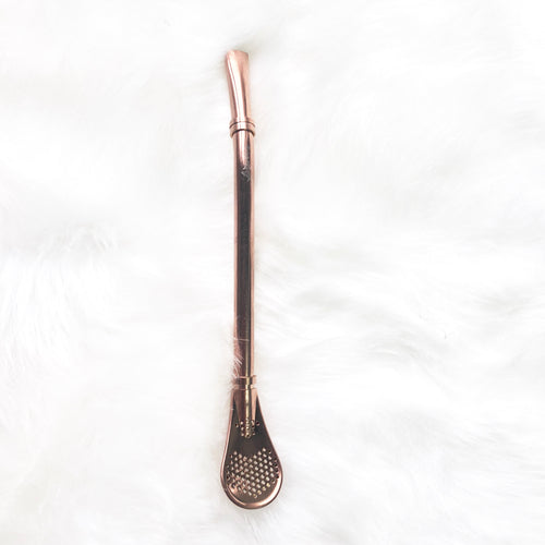 Rose Gold Yerba Metal Straw