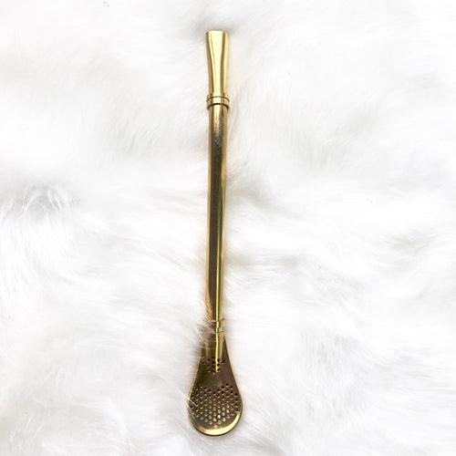 Gold Yerba Metal Straw