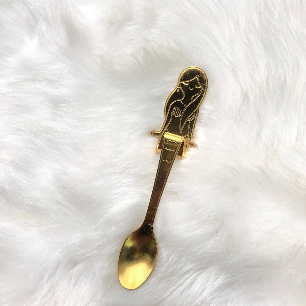 Gold Mermaid Coffee Spoon
